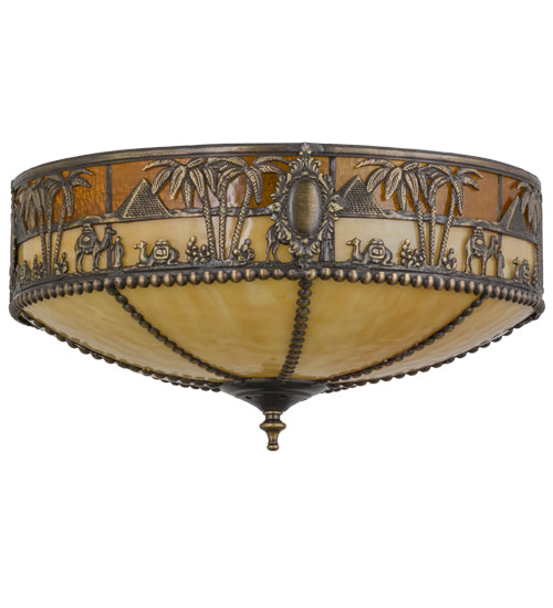 Meyda Tiffany Camel 160257 Ceiling Light - Antique Brass