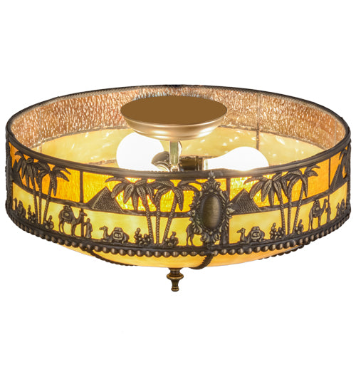 Meyda Tiffany Camel 160257 Ceiling Light - Antique Brass