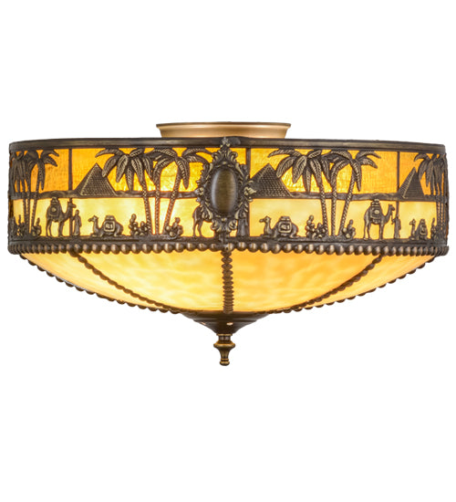 Meyda Tiffany Camel 160257 Ceiling Light - Antique Brass