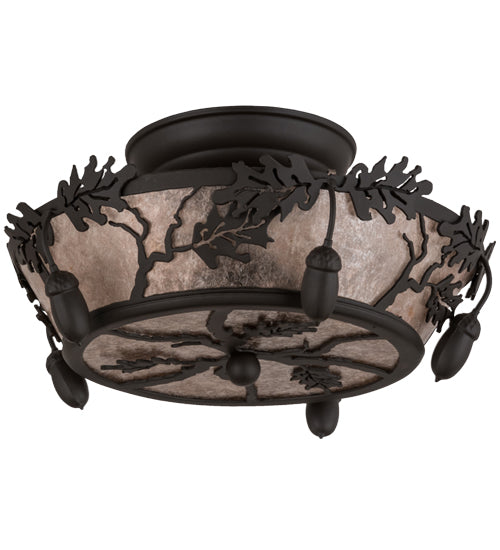 Meyda Tiffany Oak Leaf & Acorn 160484 Ceiling Light - Oil Rubbed Bronze