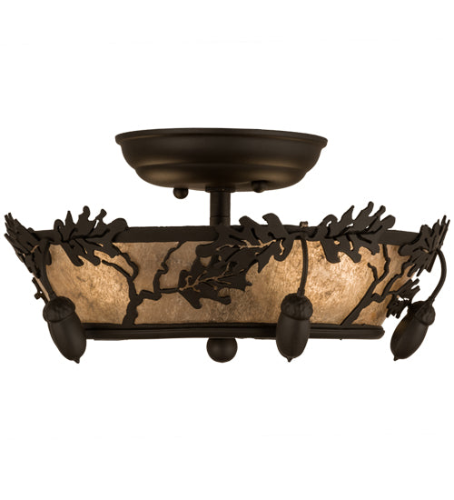 Meyda Tiffany Oak Leaf & Acorn 160484 Ceiling Light - Oil Rubbed Bronze