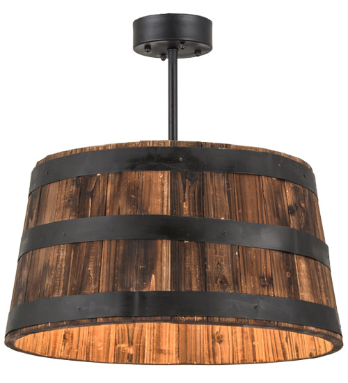 Meyda Tiffany Whiskey Barrel 160496 Pendant Light - Natural Wood