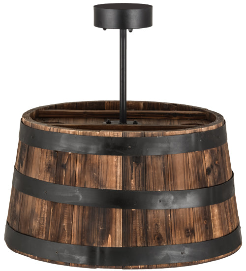 Meyda Tiffany Whiskey Barrel 160496 Pendant Light - Natural Wood