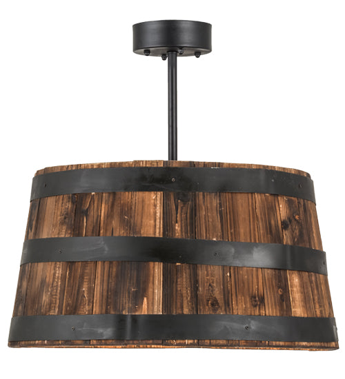 Meyda Tiffany Whiskey Barrel 160496 Pendant Light - Natural Wood
