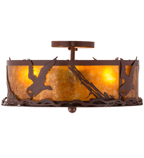 Meyda Tiffany Strike Of The Eagle 160593 Ceiling Light - Red Rust