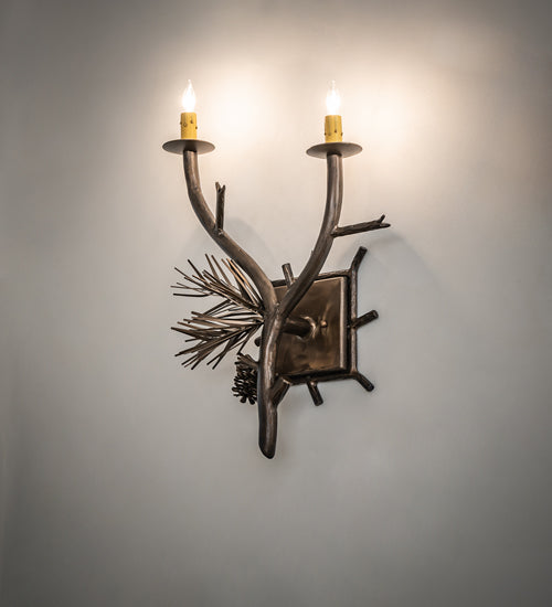 Meyda Tiffany Lone Pine 160597 Wall Light - Antique Copper