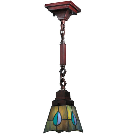 Meyda Tiffany Mackintosh Leaf 16080 Pendant Light - Vintage Copper
