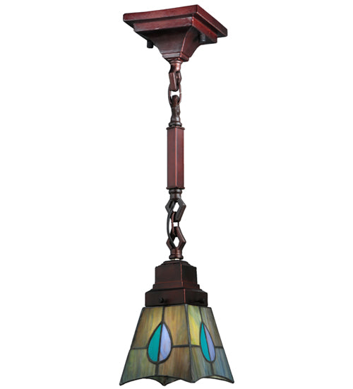 Meyda Tiffany Mackintosh Leaf 16080 Pendant Light - Vintage Copper