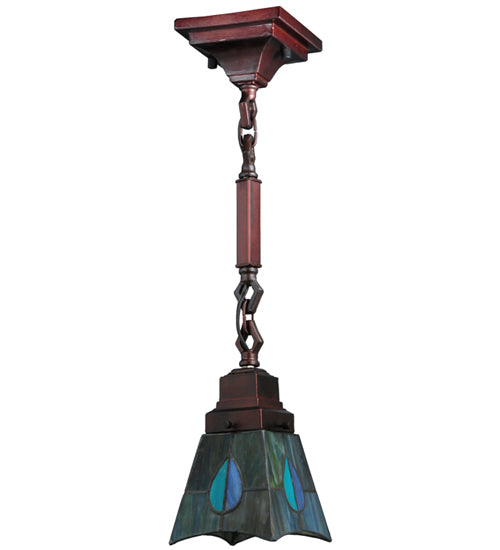 Meyda Tiffany Mackintosh Leaf 16080 Pendant Light - Vintage Copper