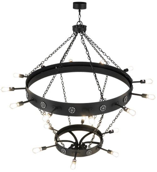 Meyda Tiffany Korset 160840 Chandelier Light - Black