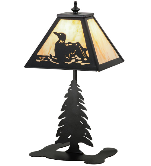 Meyda Tiffany Lighting 160843 Loon One Light Accent Lamp Lamp Bronze / Dark