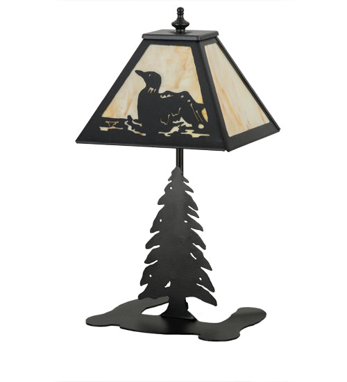 Meyda Tiffany Lighting 160843 Loon One Light Accent Lamp Lamp Bronze / Dark