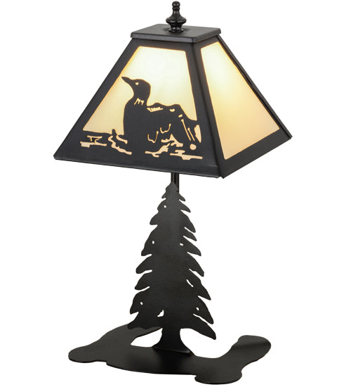 Meyda Tiffany Lighting 160845 Loon One Light Accent Lamp Lamp Black