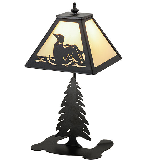 Meyda Tiffany Lighting 160845 Loon One Light Accent Lamp Lamp Black