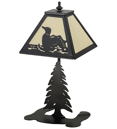 Meyda Tiffany Lighting 160845 Loon One Light Accent Lamp Lamp Black