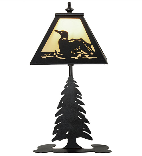 Meyda Tiffany Lighting 160845 Loon One Light Accent Lamp Lamp Black
