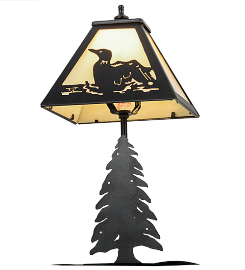 Meyda Tiffany Lighting 160845 Loon One Light Accent Lamp Lamp Black