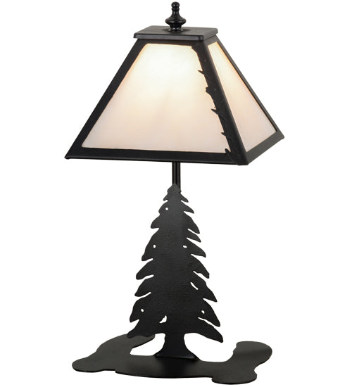 Meyda Tiffany Lighting 160852 Leaf Edge One Light Accent Lamp Lamp Black