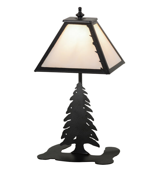 Meyda Tiffany Lighting 160852 Leaf Edge One Light Accent Lamp Lamp Black
