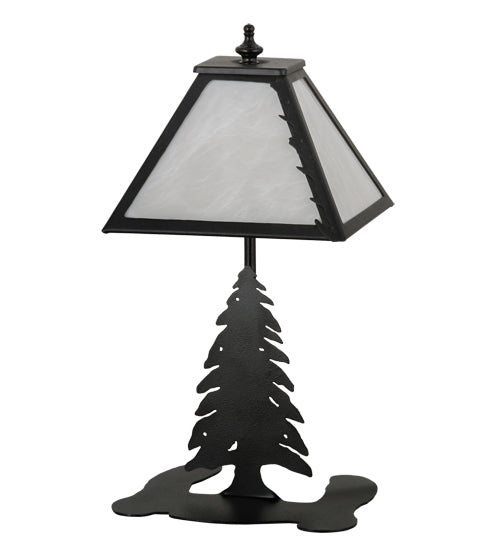 Meyda Tiffany Lighting 160852 Leaf Edge One Light Accent Lamp Lamp Black