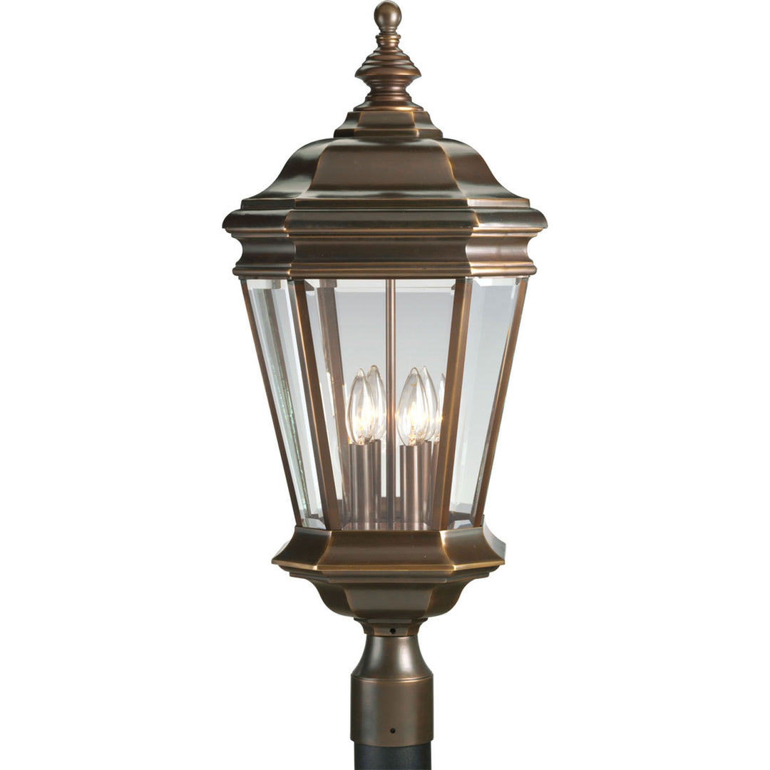 Progress Lighting P5474-108 Crawford Four Light Post Lantern Outdoor Bronze / Dark