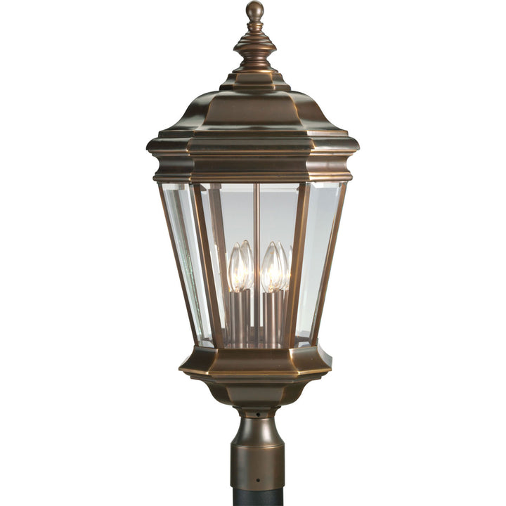 Progress Lighting P5474-108 Crawford Four Light Post Lantern Outdoor Bronze / Dark