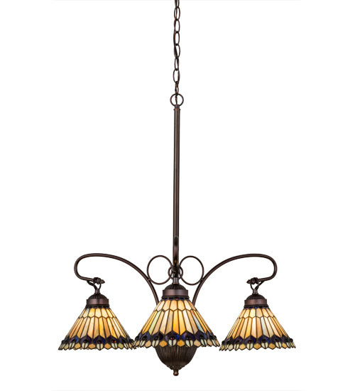 Meyda Tiffany Tiffany Jeweled Peacock 16094 Chandelier Light - Pewter,Custom