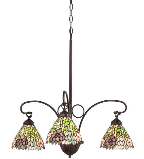 Meyda Tiffany Wisteria 16102 Chandelier Light - Mahogany Bronze