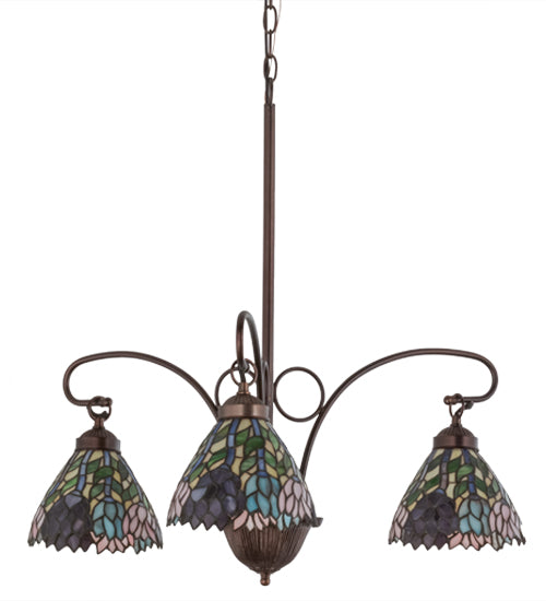 Meyda Tiffany Wisteria 16102 Chandelier Light - Mahogany Bronze