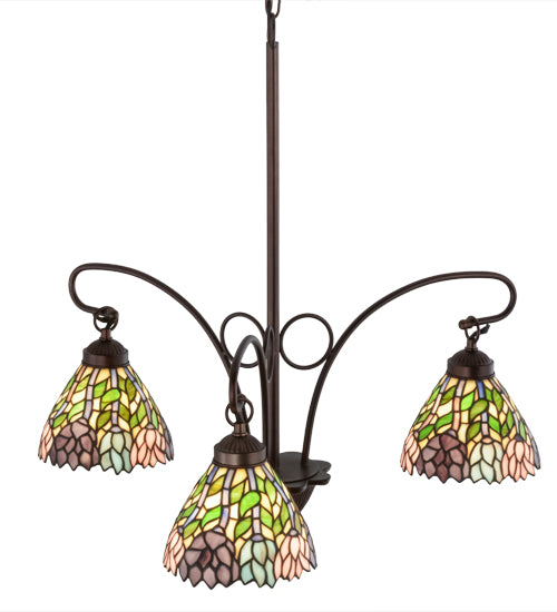Meyda Tiffany Wisteria 16102 Chandelier Light - Mahogany Bronze