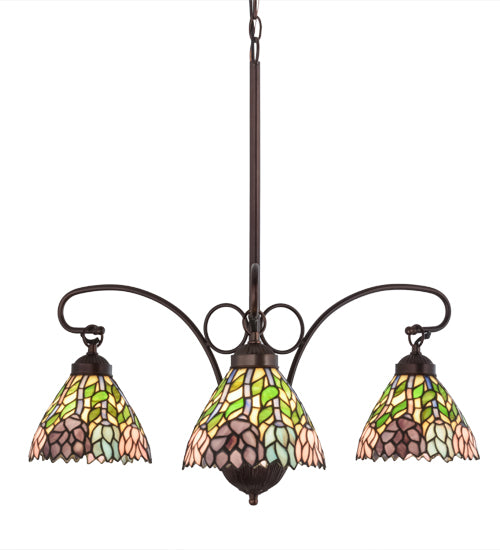 Meyda Tiffany Wisteria 16102 Chandelier Light - Mahogany Bronze
