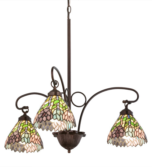 Meyda Tiffany Wisteria 16102 Chandelier Light - Mahogany Bronze