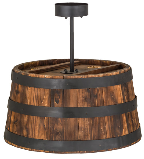 Meyda Tiffany Whiskey Barrel 161073 Pendant Light - Natural Wood