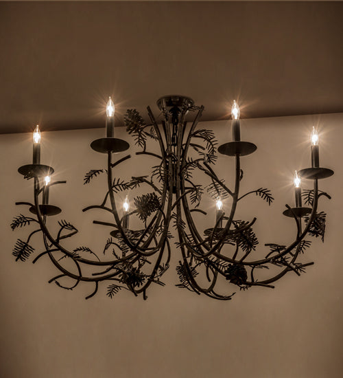 Meyda Tiffany Pinecone 161106 Chandelier Light - Chestnut