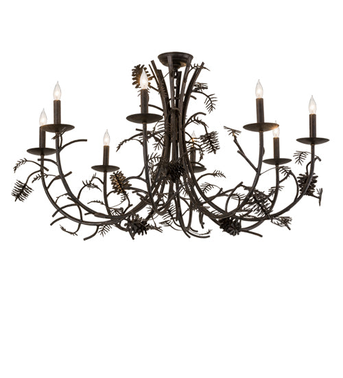 Meyda Tiffany Pinecone 161106 Chandelier Light - Chestnut