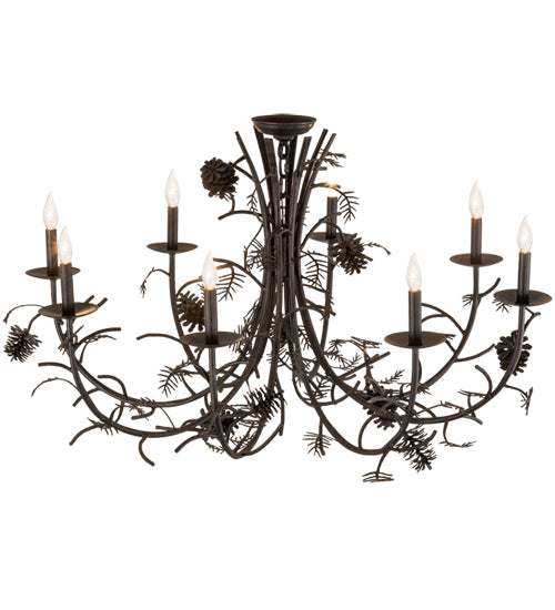 Meyda Tiffany Pinecone 161106 Chandelier Light - Chestnut
