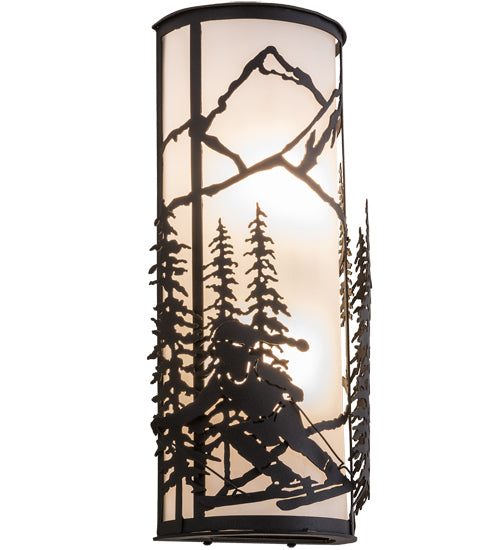 Meyda Tiffany Alpine 161243 Wall Light - Black/White Acrylic