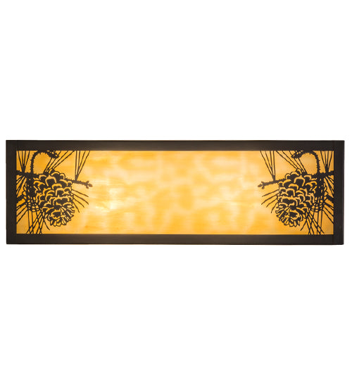 Meyda Tiffany Winter Pine 161276 Bath Vanity Light 16 in. wide - Craftsman Brown