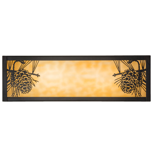 Meyda Tiffany Winter Pine 161521 Bath Vanity Light 16 in. wide - Craftsman Brown
