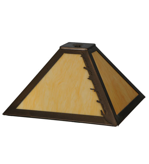 Meyda Tiffany Lighting 161569 Leaf Edge Shade Lamp Shade Copper/Antique/Verde