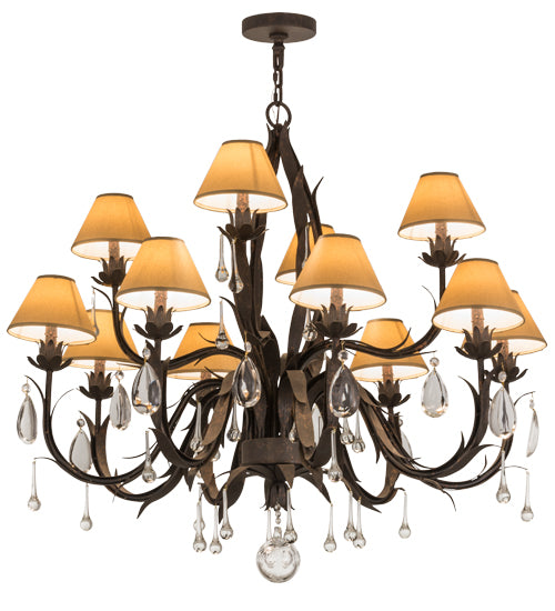 Meyda Tiffany Slenderleaf 161602 Chandelier Light - Rust,Custom