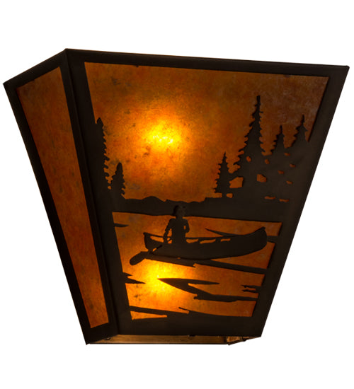 Meyda Tiffany Canoe At Lake 161611 Wall Light - Antique Copper