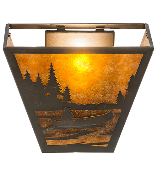 Meyda Tiffany Canoe At Lake 161611 Wall Light - Antique Copper