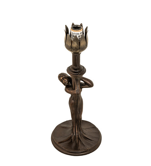 Meyda Tiffany Lighting 16166 Pond Lily One Light Table Base Utility Light Bronze / Dark