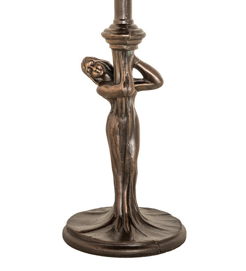 Meyda Tiffany Lighting 16166 Pond Lily One Light Table Base Utility Light Bronze / Dark