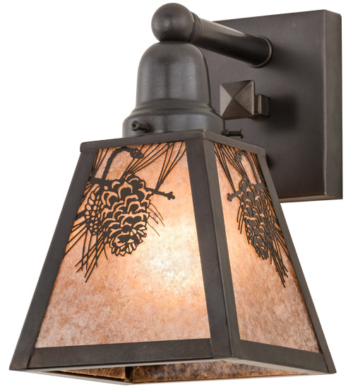 Meyda Tiffany Winter Pine 161721 Wall Light - Craftsman Brown