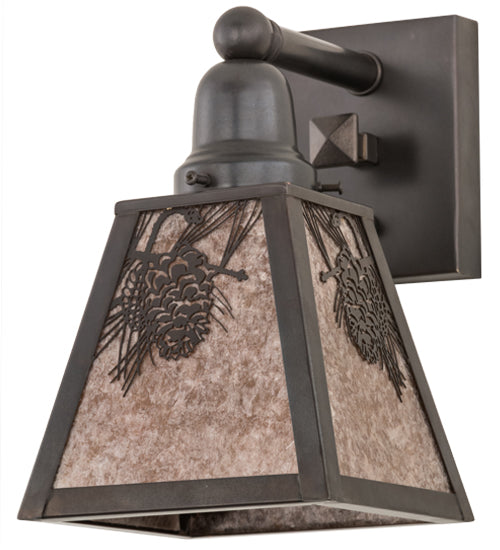 Meyda Tiffany Winter Pine 161721 Wall Light - Craftsman Brown