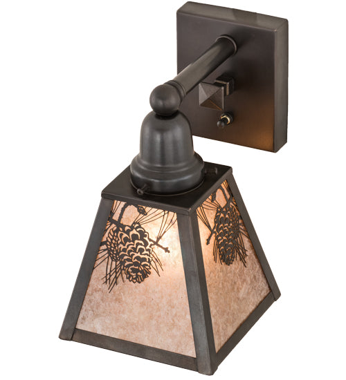 Meyda Tiffany Winter Pine 161721 Wall Light - Craftsman Brown