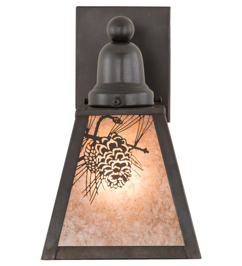 Meyda Tiffany Winter Pine 161721 Wall Light - Craftsman Brown