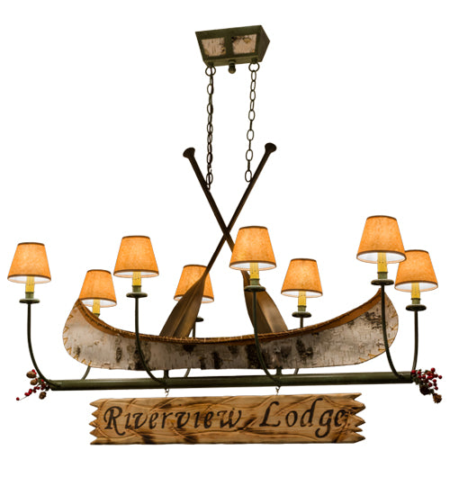 Meyda Tiffany Personalized 161863 Chandelier Light - Natural Wood,Tarnished Copper